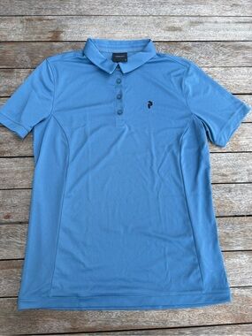 Men's Light Blue Peak Performance Polo Shirt